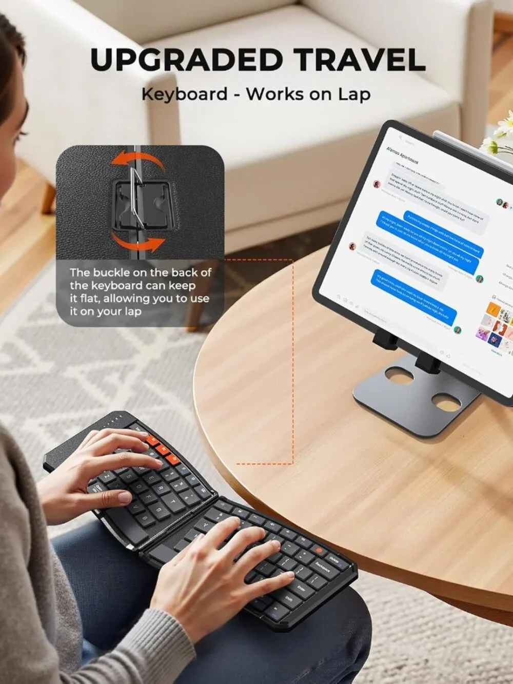Ultra-Thin Folding Wireless Keyboards for iOS Android Windows Mac Tablet PC